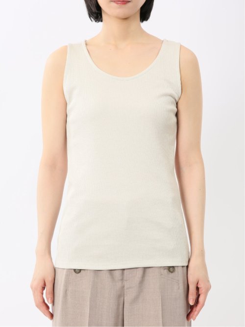 接触冷感 吸水速乾 ブライトリブ タンクトップ