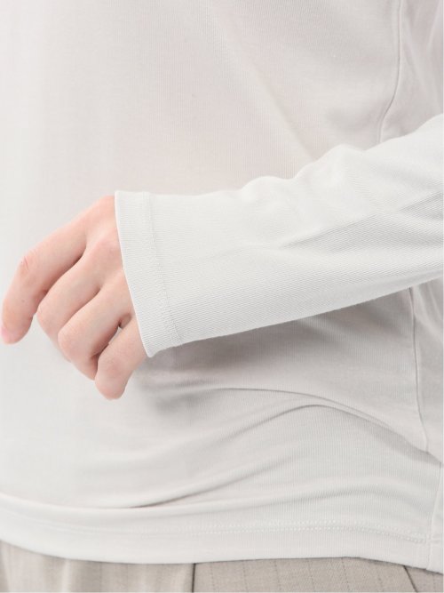 吸湿発熱 シアーテレコ タートルネック プルオーバー