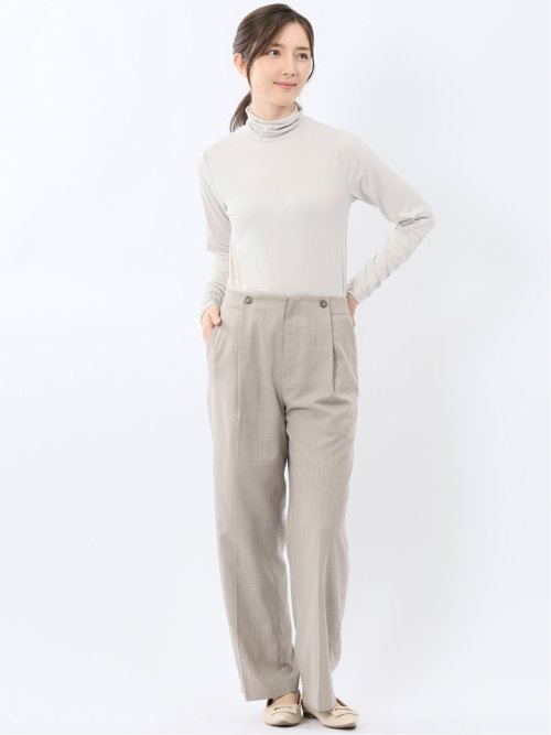 吸湿発熱 シアーテレコ タートルネック プルオーバー