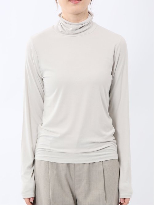 吸湿発熱 シアーテレコ タートルネック プルオーバー