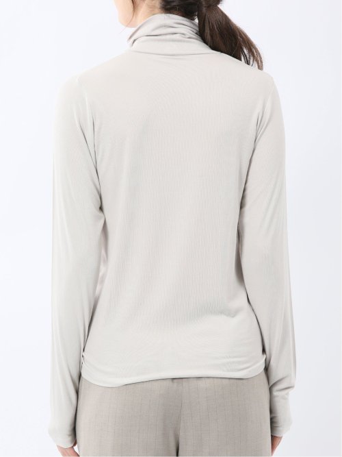 吸湿発熱 シアーテレコ タートルネック プルオーバー