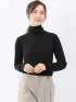 吸湿発熱 シアーテレコ タートルネック プルオーバー