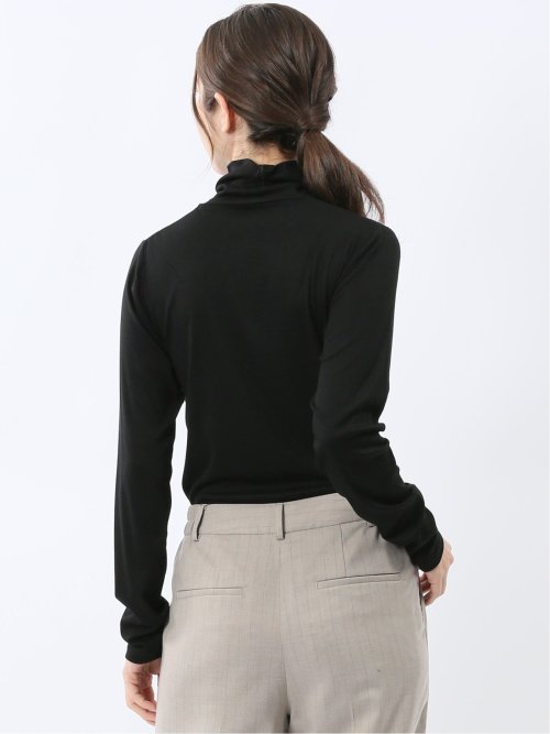 吸湿発熱 シアーテレコ タートルネック プルオーバー