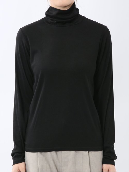 吸湿発熱 シアーテレコ タートルネック プルオーバー