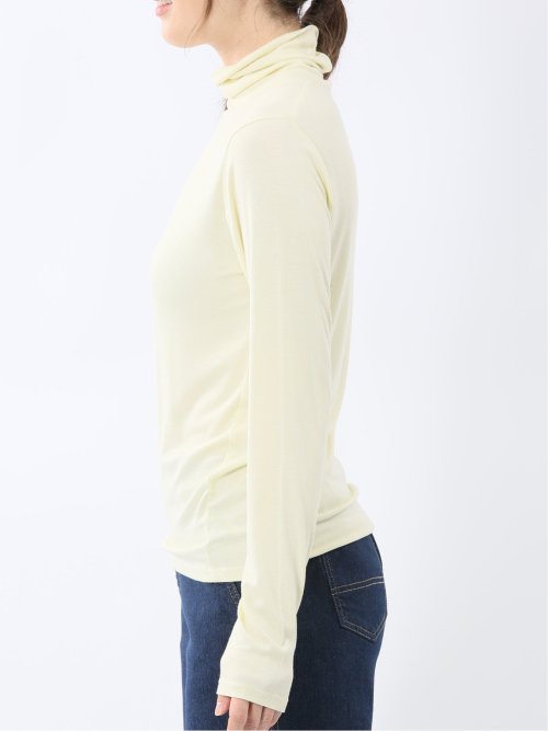 吸湿発熱 シアーテレコ タートルネック プルオーバー