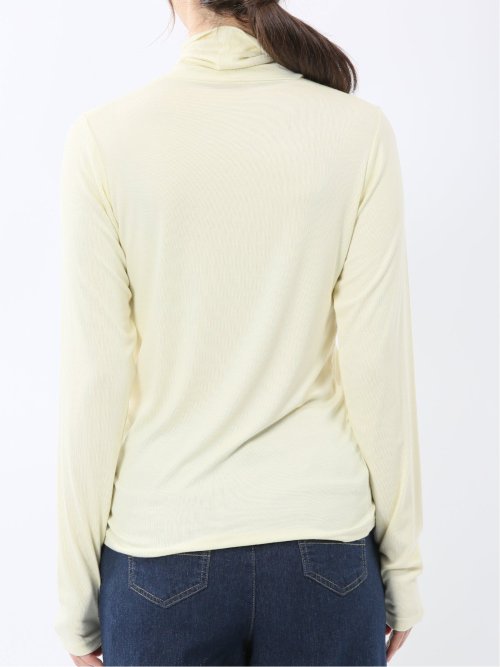 吸湿発熱 シアーテレコ タートルネック プルオーバー