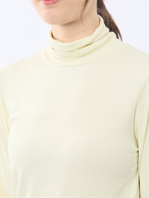 吸湿発熱 シアーテレコ タートルネック プルオーバー