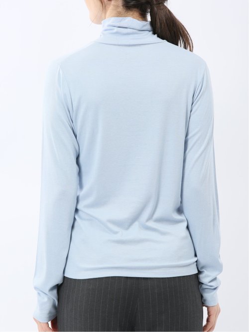 吸湿発熱 シアーテレコ タートルネック プルオーバー