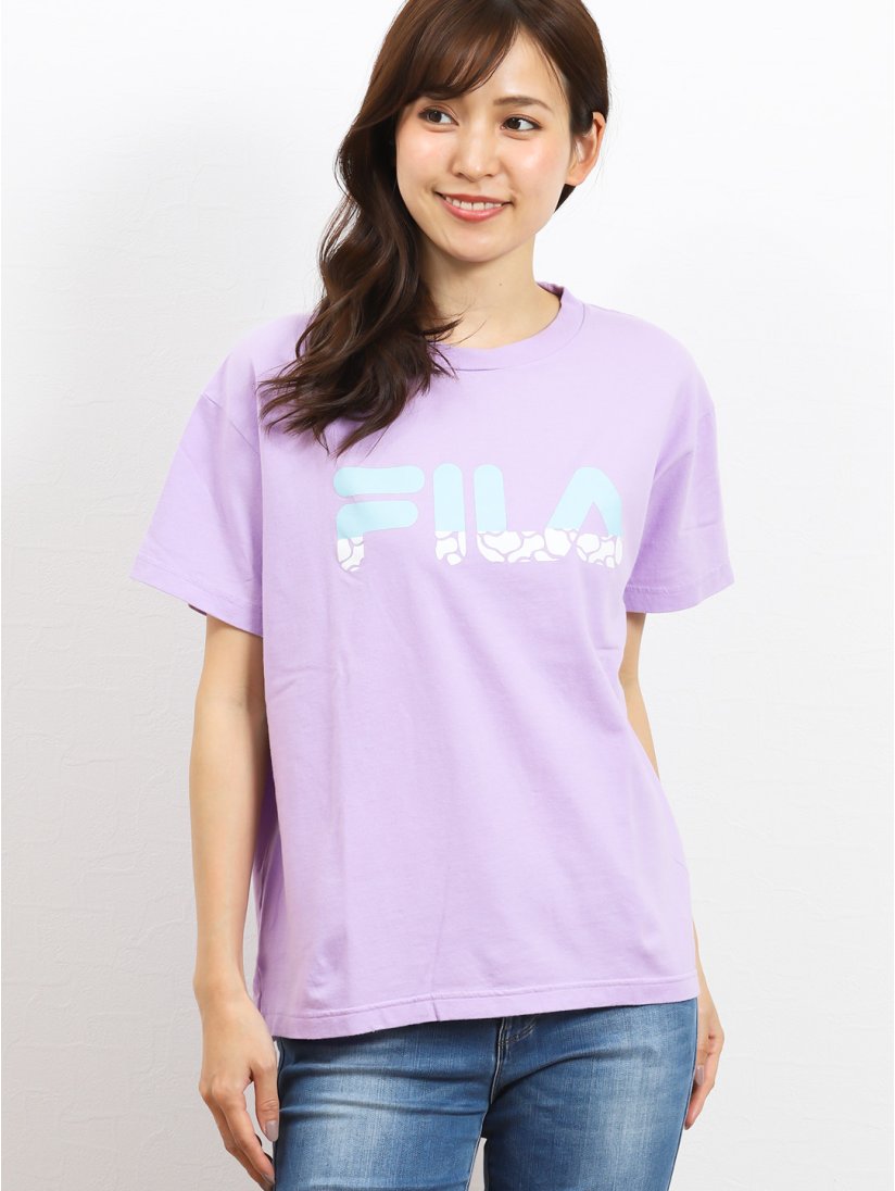 フィラ Fila コットン クルーネック半袖ｔシャツ S ライラック トップス Taka Q Online Shop タカキューオンラインショップ 公式通販