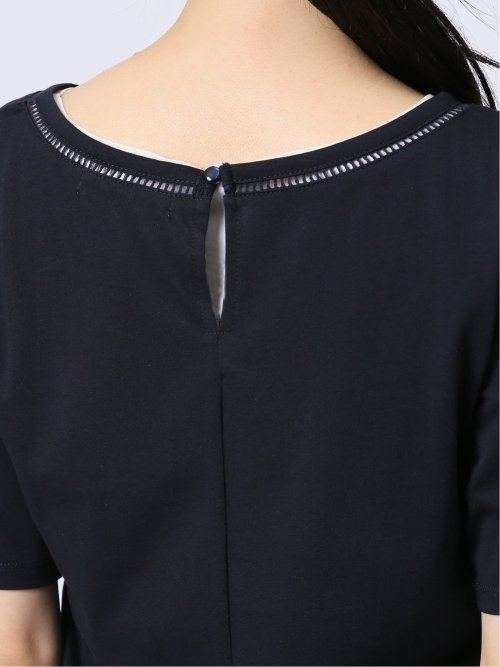 シルケット天竺 ハシゴレース半袖プルオーバー