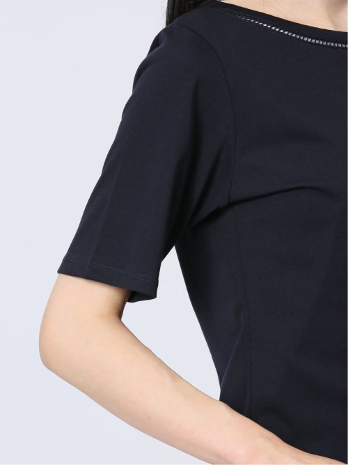 シルケット天竺 ハシゴレース半袖プルオーバー