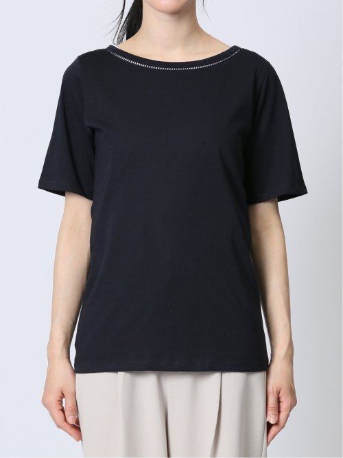 シルケット天竺 ハシゴレース半袖プルオーバー