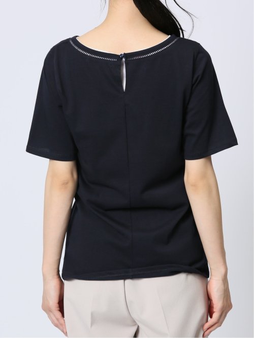 シルケット天竺 ハシゴレース半袖プルオーバー