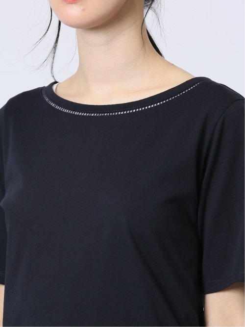 シルケット天竺 ハシゴレース半袖プルオーバー