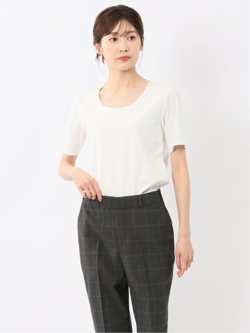 シルケットポンチ クルーネック半袖Tシャツ