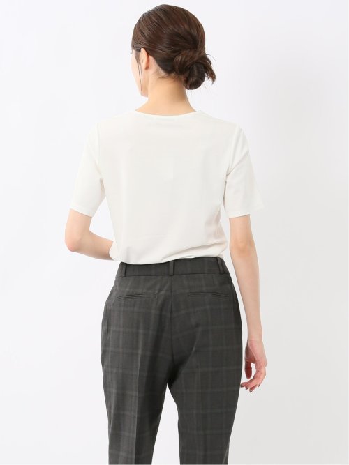 シルケットポンチ クルーネック半袖Tシャツ