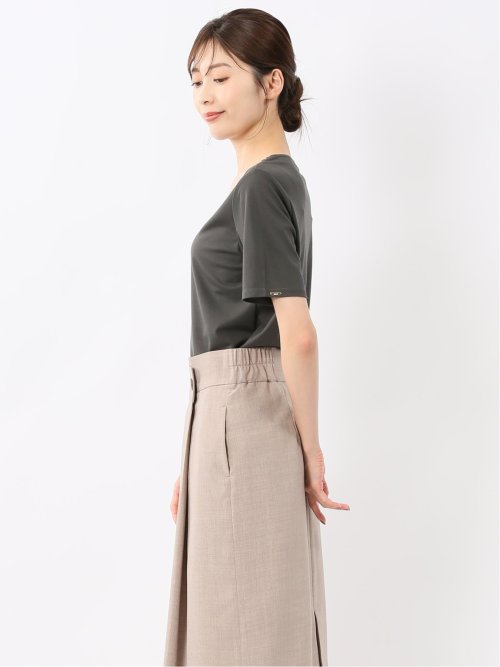 シルケットポンチ クルーネック半袖Tシャツ