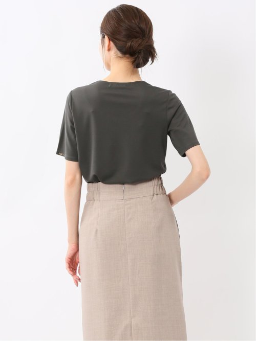 シルケットポンチ クルーネック半袖Tシャツ