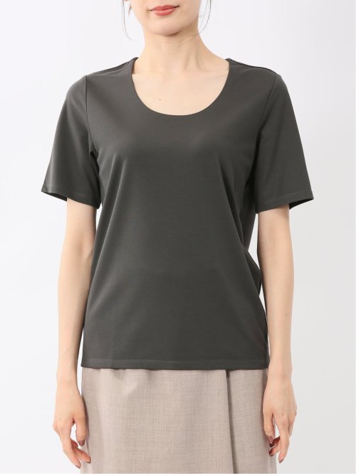 シルケットポンチ クルーネック半袖Tシャツ
