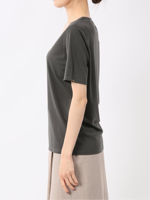 シルケットポンチ クルーネック半袖Tシャツ