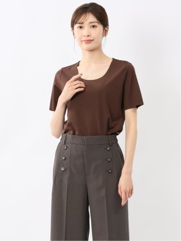 シルケットポンチ クルーネック半袖Tシャツ
