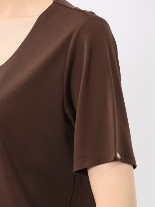 シルケットポンチ クルーネック半袖Tシャツ