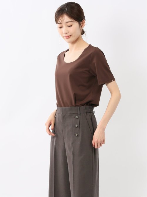 シルケットポンチ クルーネック半袖Tシャツ