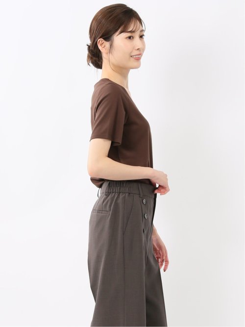 シルケットポンチ クルーネック半袖Tシャツ