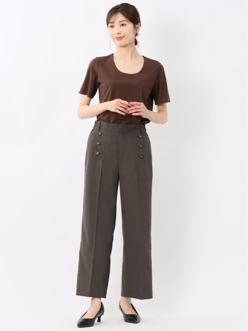 シルケットポンチ クルーネック半袖Tシャツ