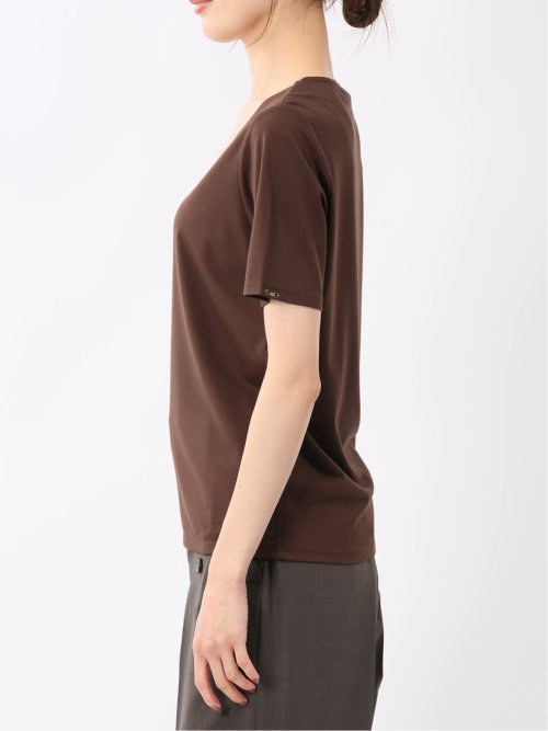 シルケットポンチ クルーネック半袖Tシャツ