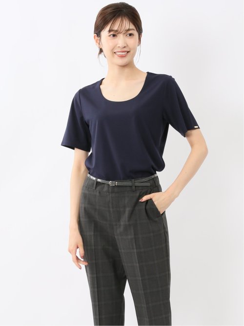 シルケットポンチ クルーネック半袖Tシャツ