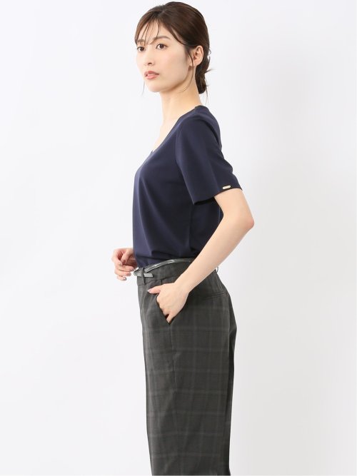 シルケットポンチ クルーネック半袖Tシャツ