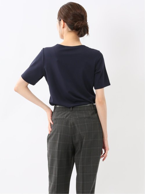 シルケットポンチ クルーネック半袖Tシャツ