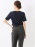 シルケットポンチ クルーネック半袖Tシャツ