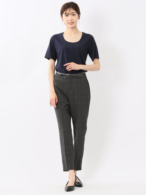 シルケットポンチ クルーネック半袖Tシャツ