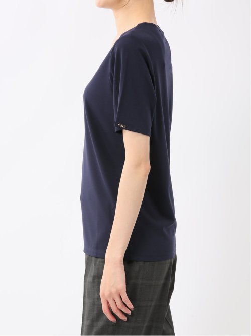 シルケットポンチ クルーネック半袖Tシャツ