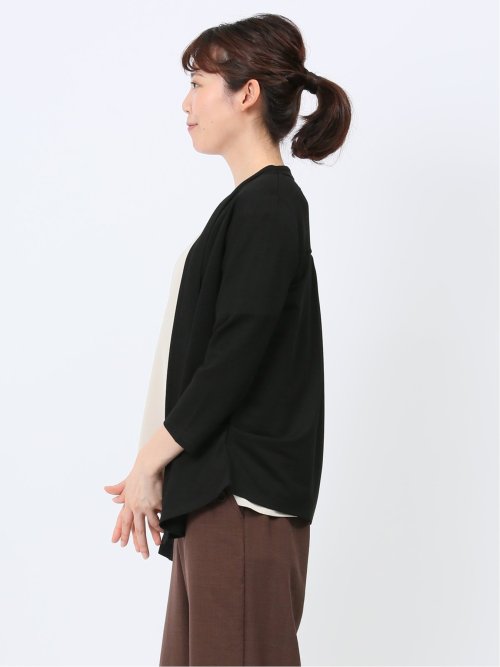 7分袖 ラメニットカーディガン