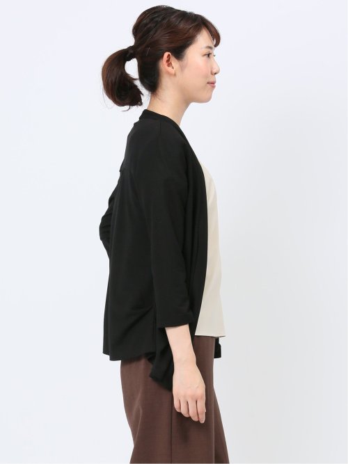 7分袖 ラメニットカーディガン