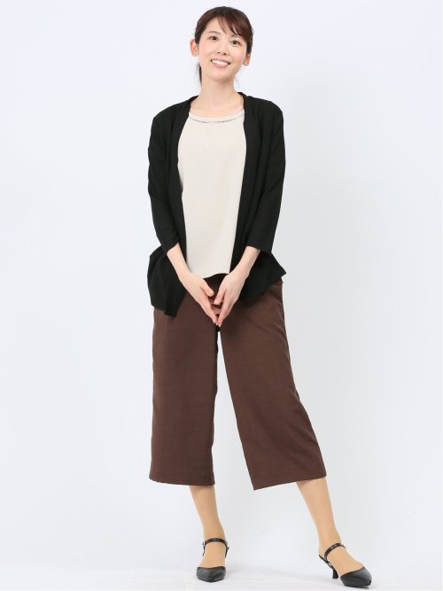 7分袖 ラメニットカーディガン