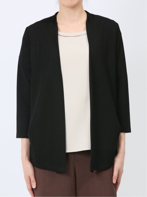 7分袖 ラメニットカーディガン