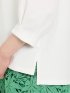 ジョーゼットビジュー付 7分袖プルオーバー