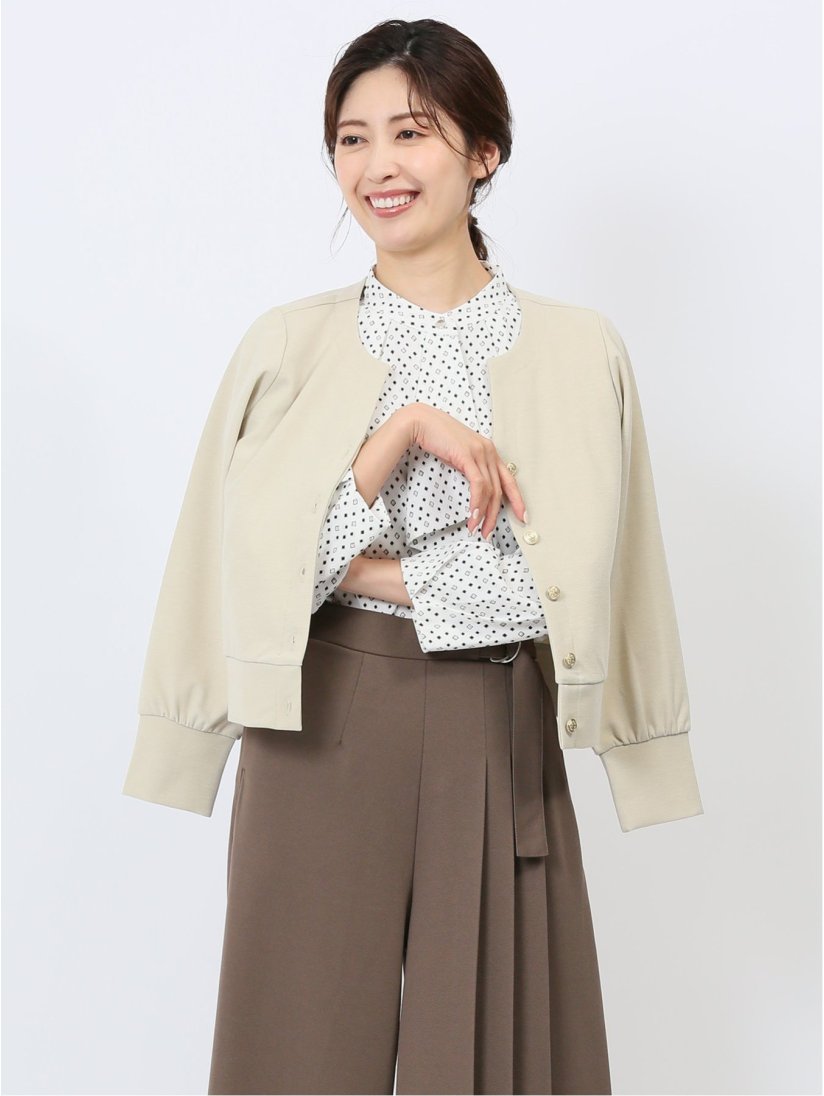 ミラノリブ ショートカーディガン(M 33ベージュ): トップス | TAKA-Q  