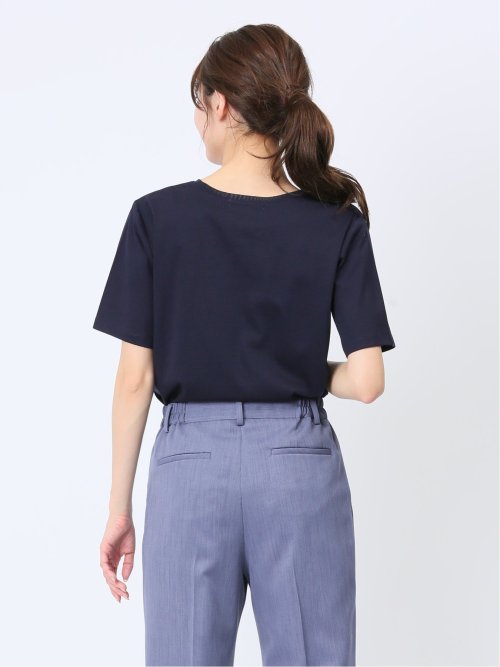 チュール衿 半袖Ｔシャツ