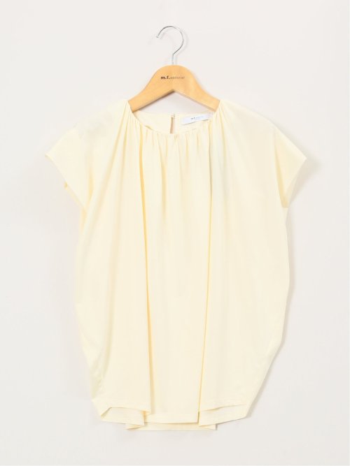 ギャザーネック 半袖プルオーバー