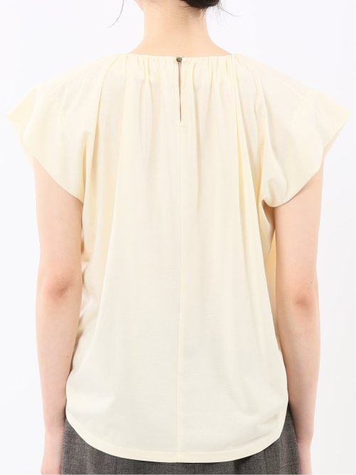 ギャザーネック 半袖プルオーバー