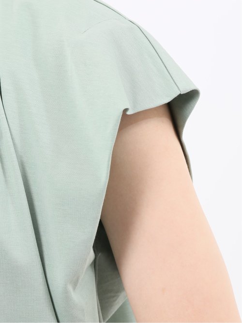 ギャザーネック 半袖プルオーバー