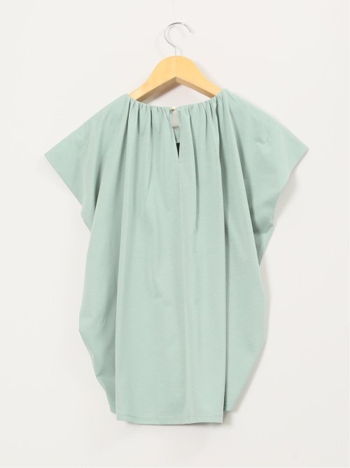 ギャザーネック 半袖プルオーバー