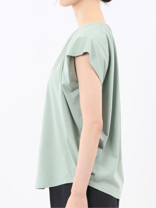 ギャザーネック 半袖プルオーバー