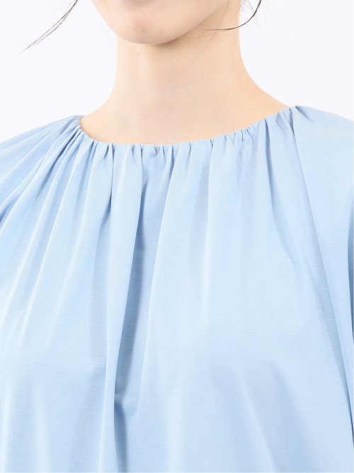 ギャザーネック 半袖プルオーバー