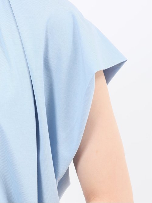 ギャザーネック 半袖プルオーバー